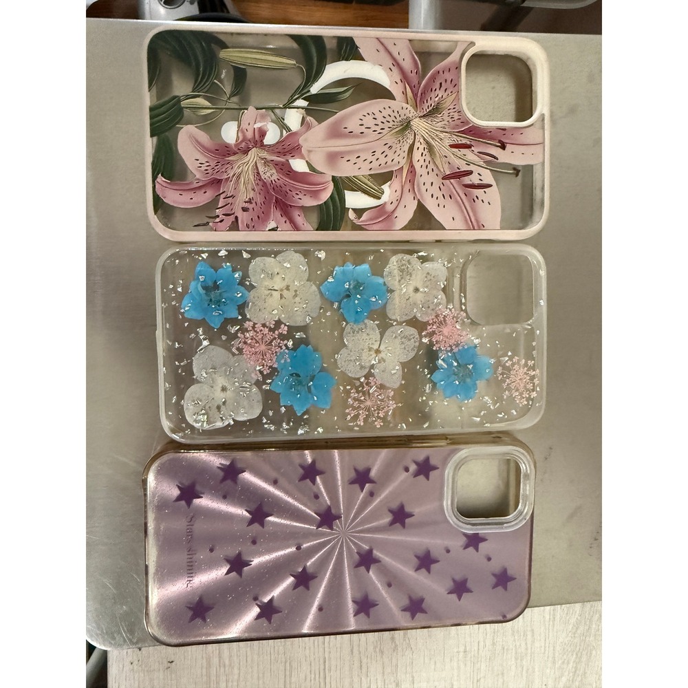 iPhone 11 Pro Max Case Lot Floral Star Clear Cases Set of 3